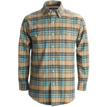 Rough Stock Oxford Plaid Shirt - Snap Front, Long Sleeve (For Men) in 25 Camel - Closeouts