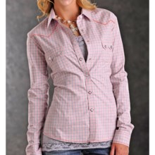 Rough Stock Stanford Vintage Check Western Shirt - Snap Front, Long Sleeve (For Women) in 93 Orange - Closeouts