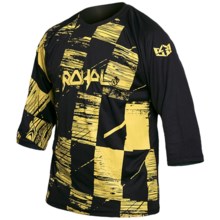 Royal Racing Ride Mountain Bike Jersey - 3/4 Sleeve (For Men) in Blasted Check Black/Blaze Yellow - Closeouts