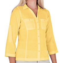 Royal Robbins Convertible Camp Shirt - Roll-Up 3/4 Sleeve (For Women) in Dark Daffodill - Closeouts