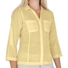 Royal Robbins Convertible Camp Shirt - Roll-Up 3/4 Sleeve (For Women) in Straw - Closeouts