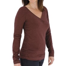 Royal Robbins Essential Ruched Shirt - UPF 50+, Long Sleeve (For Women) in Burnt Umber - Closeouts