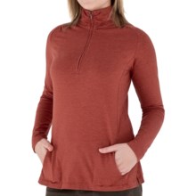 Royal Robbins Essential Stretch Jersey Shirt - UPF 50+, Zip Neck, Long Sleeve (For Women) in Ember - Closeouts
