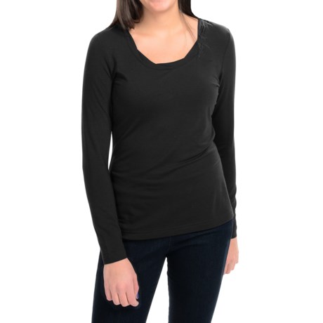 Royal Robbins Essential TENCEL(R) Twist Neck Shirt UPF 50+, Long Sleeve (For Women)