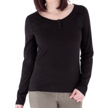 Royal Robbins Essential Traveler Henley Shirt - UPF 50+, Stretch Jersey, Long Sleeve (For Women) in Jet Black - Closeouts