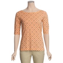 Royal Robbins Jasmine Shirt - Organic Cotton, Elbow Sleeve (For Women) in Papaya - Closeouts