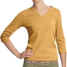 Royal Robbins Kickback Shirt - UPF 50+, 3/4 Sleeve (For Women) in Dark Daffodil - Closeouts