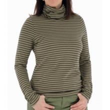 Royal Robbins Lucy Stripe Turtleneck - Organic Cotton, Long Sleeve (For Women) in Stem - Closeouts