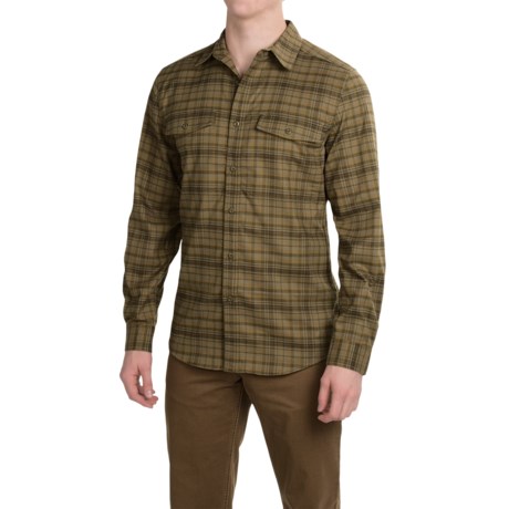 Royal Robbins Mason Stretch Flannel Shirt UPF 50 Long Sleeve For Men