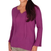 Royal Robbins Peasant Crinkle Dobby Shirt - 3/4 Sleeve (For Women) in Berry - Closeouts