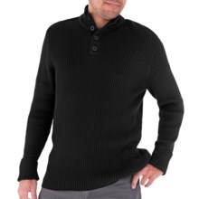 Royal Robbins Quebec Button Sweater - Mock Neck (For Men) in Jet Black - Closeouts