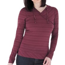 Royal Robbins Sandstone Stripe Hoodie Shirt (For Women) in Port - Closeouts