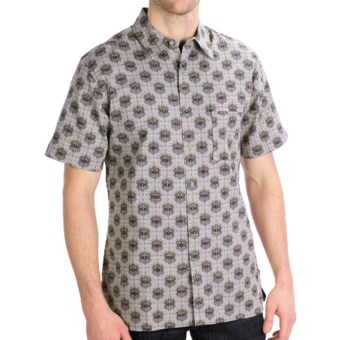 Royal Robbins Topography Print Shirt - Short Sleeve (For Men) in Light Pewter