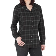Royal Robbins Transit Plaid Tunic Shirt - Brushed Cotton, Long Sleeve (For Women) in Jet Black - Closeouts