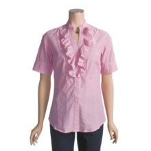 RU Cowgirl Preppy Shirt - Cotton, Short Sleeve (For Women) in Pink - Closeouts