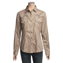 RU Cowgirl Snap-Front Shirt - Nailhead Detail, Long Sleeve (For Women) in Sand Dune - Closeouts