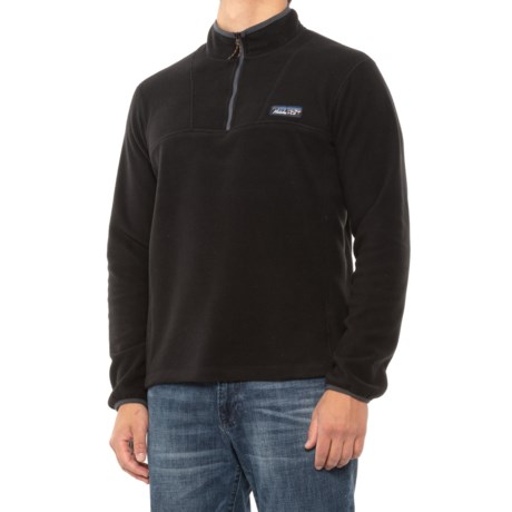 Hawke and Co Rugged Fleece Sweater - Zip Neck (For Men) - BLACK (S )