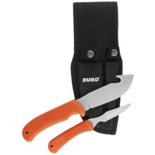Ruko Field Dressing Knife Set - 2-Piece, Straight Edge in Blaze Orange - Closeouts
