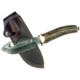 Ruko Skinner Damascus Gut Hook Knife - RMEF Limited Edition, Fixed Blade, Straight Edge
