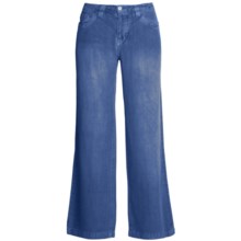 Ryan Michael Linen Pants - Flat Front, Straight Leg (For Women) in Indigo - Closeouts