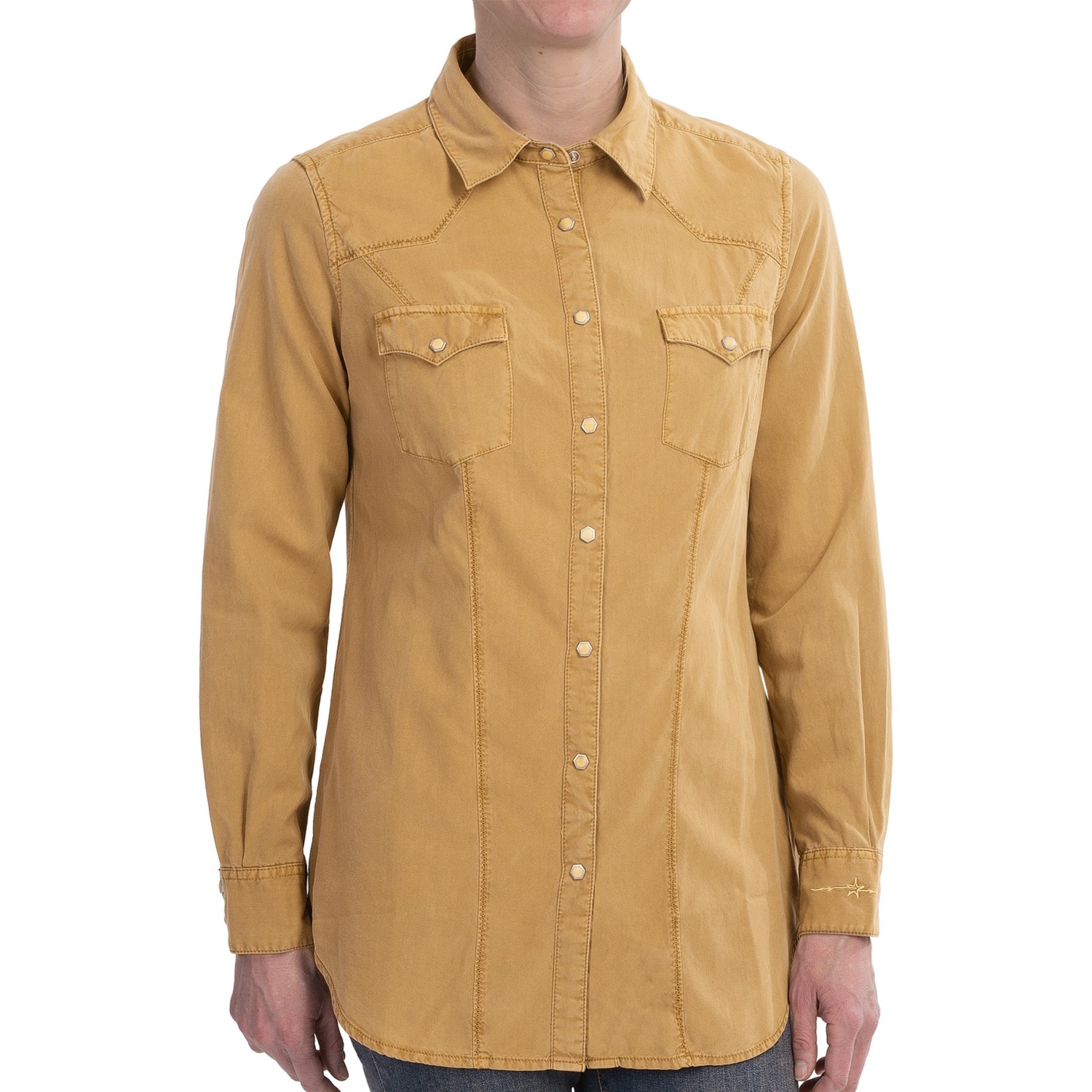 Ryan Michael Victoria Shirt - Cotton-Silk, Snap Front, Long Sleeve ...