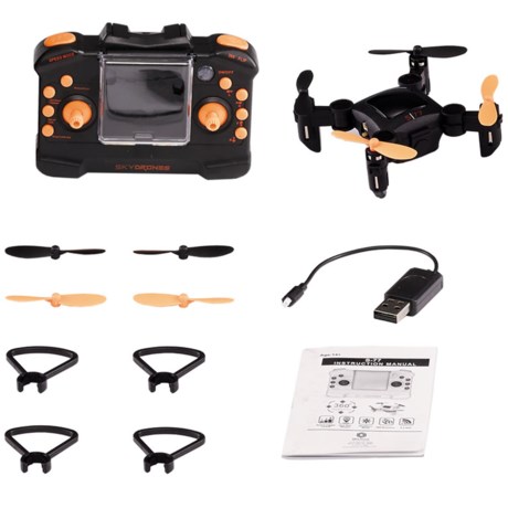 UPC 752229000773 product image for S77 Mini Folding Pocket Drone - BLACK/ORANGE ( ) | upcitemdb.com