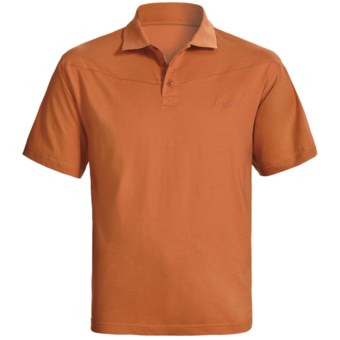 Sage High-Performance Polo Shirt - UPF 30+, Short Sleeve (For Men) in Burnt Orange
