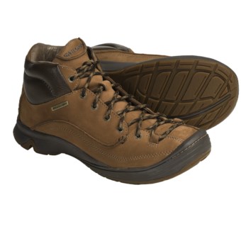 Salomon Ginko Mid Hiking Boots - Leather (For Men) in Chamois/Absolute Brown