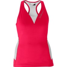 Salomon Impact Twinskin Tank III Tank Top - UPF 50+, Built-In Shelf Bra, Racerback (For Women) in Cerise/White - Closeouts