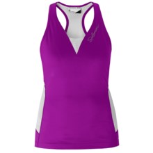 Salomon Impact Twinskin Tank III Tank Top - UPF 50+, Built-In Shelf Bra, Racerback (For Women) in Very Purple/White - Closeouts