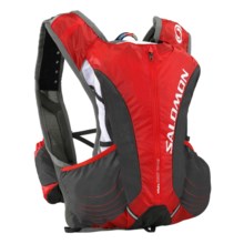 Salomon Skin Pro 10+3 Set Hydration Backpack - 1.5L (For Men and Women) in Bright Red/Asphalt - Closeouts