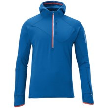 Salomon Swift Midlayer Hoodie Sweatshirt - Zip Neck (For Men) in Vibrant Blue - Closeouts