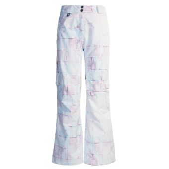 Salomon Temptress Ski Pants - Insulated (For Women) in White/Light Electric Blue