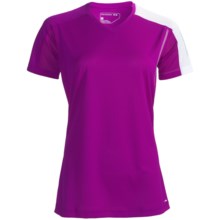 Salomon Trail IV Shirt - Short Sleeve (For Women) in Very Purple/White - Closeouts