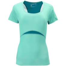 Salomon XA Shirt - Short Sleeve (For Women) in Celadon/Dark Bay Blue - Closeouts
