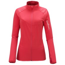 Salomon XA Smart Skin Jacket - Soft Shell (For Women) in Cerise/Light Rubis Red - Closeouts