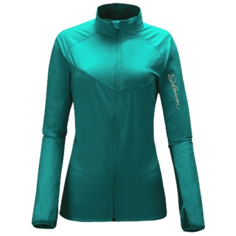 Salomon XA Smart Skin Jacket - Soft Shell (For Women) in Dark Bay Blue/Celadon