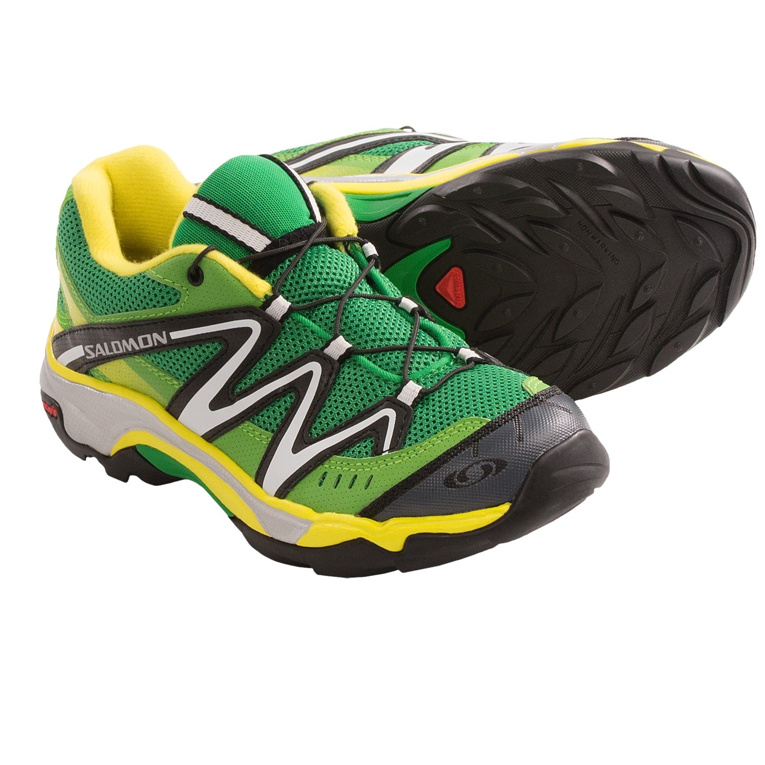 ... Wings Hiking Shoes (For Kids and Youth) in Clover GreenGreenYellow