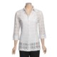 Samuel Dong Cotton Eyelet Tunic Blouse - 3/4  Sleeve (For Women)