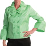 Samuel Dong Stretch Taffeta Jacket - Double Breasted (For Women)