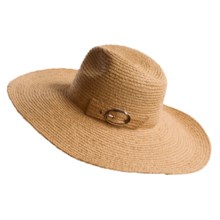 San Diego Hat Co. Braided Raffia Hat - Buckled Crown (For Women) in Natural - Closeouts