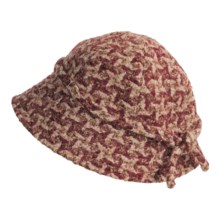 San Diego Hat Co. Rustic Cloche Hat - Wool, Herringbone (For Women) in Merlot - Closeouts