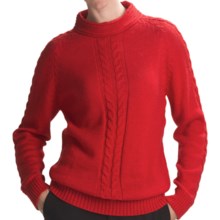 San York Alpaca Cable Sweater (For Women) in Red - Closeouts