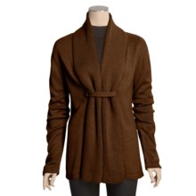 San York Alpaca Cardigan Sweater - Snap Front (For Women) in Chocolate - Closeouts