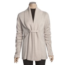 San York Alpaca Cardigan Sweater - Snap Front (For Women) in Ivory - Closeouts