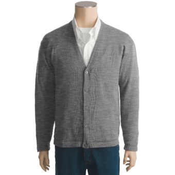 San York Alpaca Cardigan Sweater - V-Neck (For Men) in Grey
