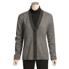 San York Alpaca Cardigan Sweater - V-Neck, Two-Tone (For Women) in Grey/Charcoal - Closeouts