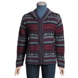 San York Alpaca Geo Sweater - Zip Front, Hooded (For Women)