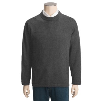 San York Alpaca Sweater - Crew Neck (For Men) in Charcoal
