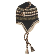 San York Chullo Hat - Ear Flaps (For Men and Women) in Black - Closeouts